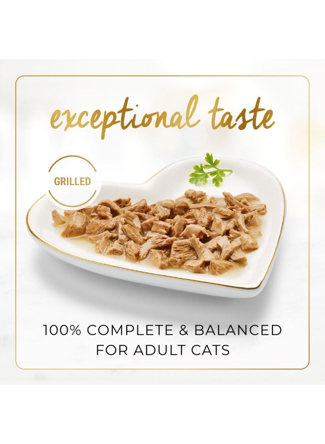 Purina Fancy Feast وليمة سمك السلمون المشوي في صلصة رطبة لطعام القطط - Image 5