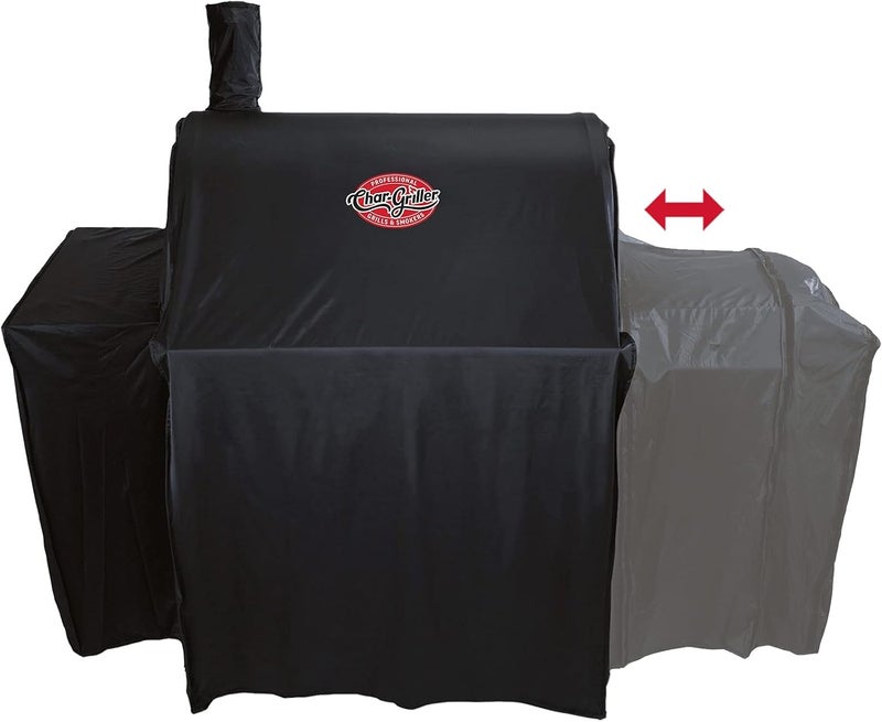 Char-Griller 5555 Grill Cover, Fits Models: 3018, 2121, 2222, 2828, 2727, 2929, 1224, E1224, 1329, 1334, Black - Image 2