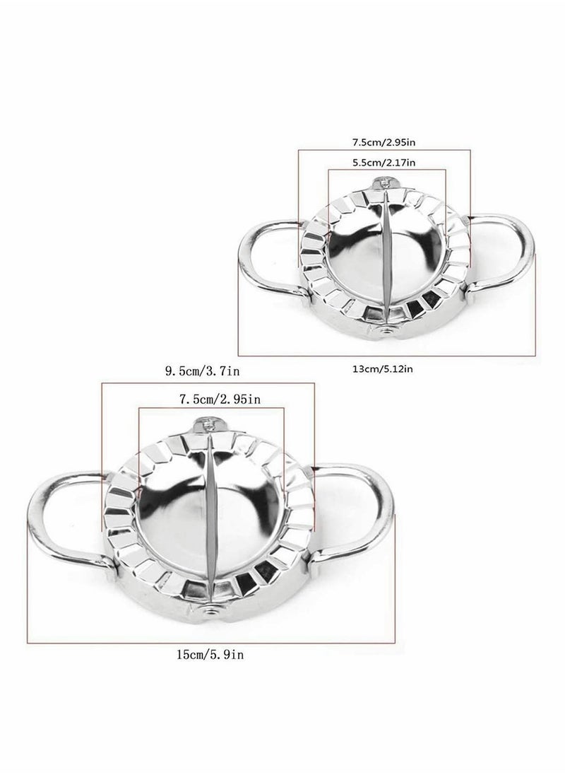 SYOSI - Dumpling Maker, Ravioli Cutter Set of 2 Stainless Steel Maulettes Shaper, Ravioli Maker, Dumpling Maker Mould, Dumpling Maker Set, Dumplings Shaper (Small+Large) - Image 1