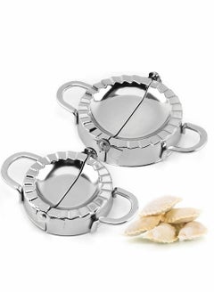 Dumpling Maker, Ravioli Cutter Set of 2 Stainless Steel Maulettes Shaper, Ravioli Maker, Dumpling Maker Mould, Dumpling Maker Set, Dumplings Shaper (Small+Large)