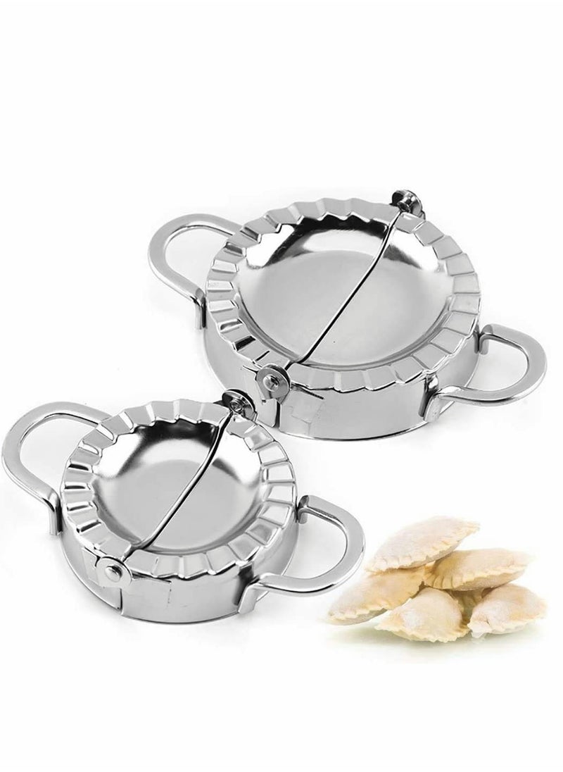 SYOSI - Dumpling Maker, Ravioli Cutter Set of 2 Stainless Steel Maulettes Shaper, Ravioli Maker, Dumpling Maker Mould, Dumpling Maker Set, Dumplings Shaper (Small+Large) - Image 1