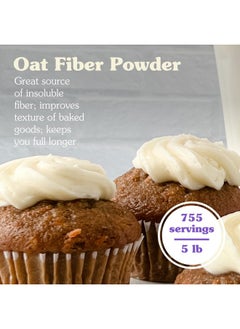 NuNaturals Oat Fiber Powder All Natural Non Gmo Supports Digestive Health 5 Lbs  - Image 3