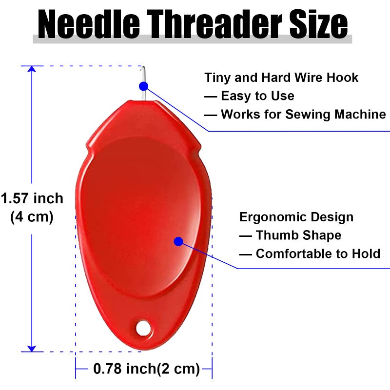 TOOVREN 12PCS Needle Threader for Hand Sewing Plastic Wire Hook Simple Threader for Needles Small Eye Easy Needle Threaders Tool for Sewing Machine Crafting Color Random - Image 4