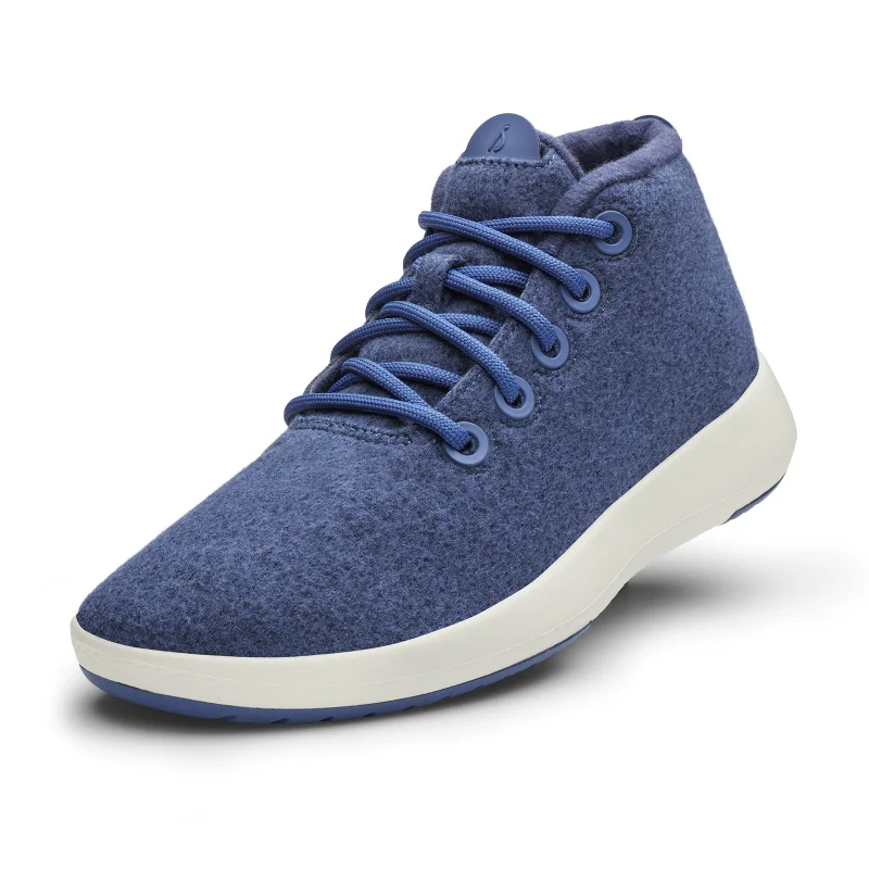 اول بيردز Men's Wool Runner-up Mizzles - Hazy Indigo (Natural White Sole)
