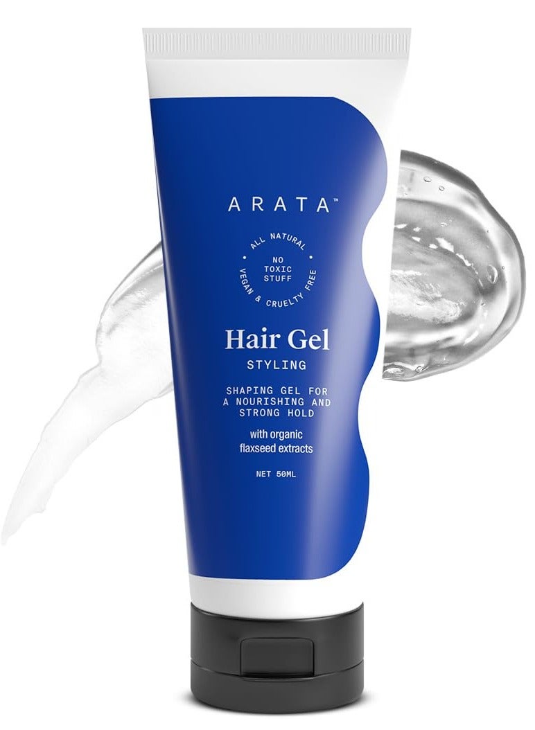 أراتا جل تصفيف الشعر أراتا (50 مل) لجميع أنواع الشعر، يضفي ثباتًا قويًا وتحديدًا، ويخلق مظهرًا أملسًا للخلف، ويضيف الملمس والتحكم - Image 1
