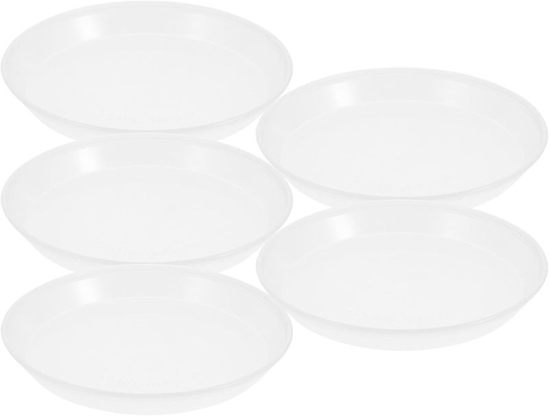 Portable Plastic Plate Set 5pcs White Pp Plates Stackable Eco-friendly Outdoor Camping Barbecue Serving Dishes Party Supplies - Image 1
