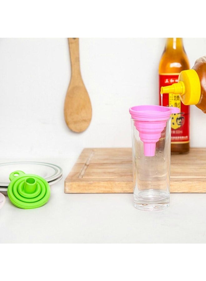 1Pcs Kitchen Mini Silicone Gel Foldable Funnel Hopper Cooking Kitchen Gadgets - Image 4