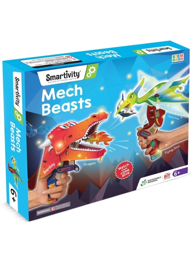 Smartivity Mech Beasts DIY STEM Educational Toy Kit for Kids Age 6+ | Wooden Learning Toy | Build & Play | Gift for Boys & Girls - Image 1