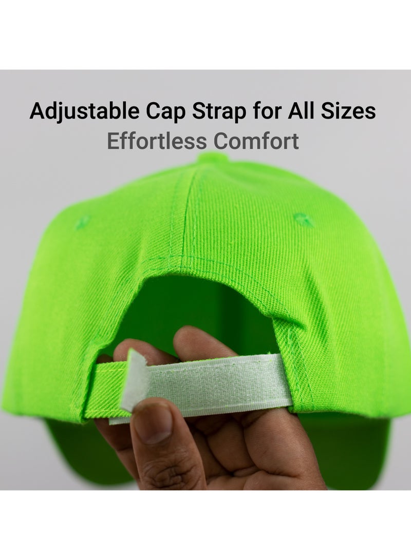 SARAOONT Classic Neon Polyester Baseball Cap - Adjustable Unisex Dad Hat for Running, Workouts, and Outdoor Activities in All Seasons - Image 4