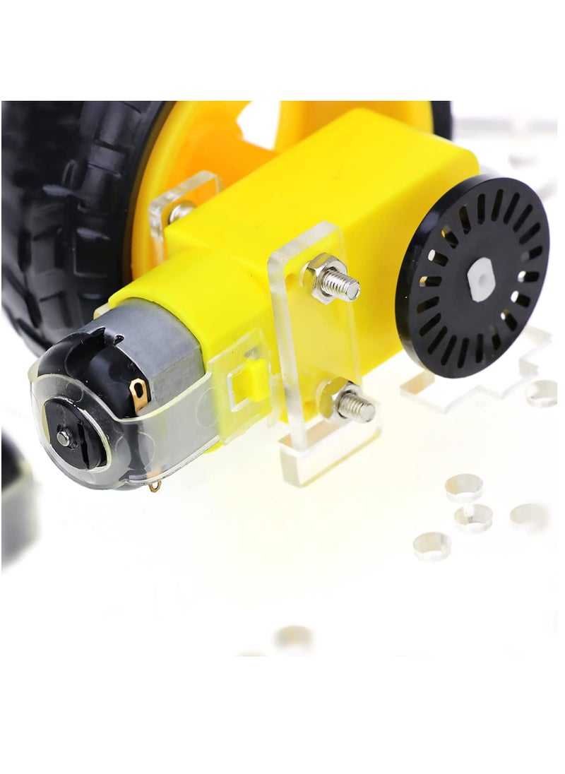 SYOSI - DIY Robot Smart Car Chassis Kit with Speed Encoder, 4 Wheels, and Battery Box (4 Wheels) - Image 1