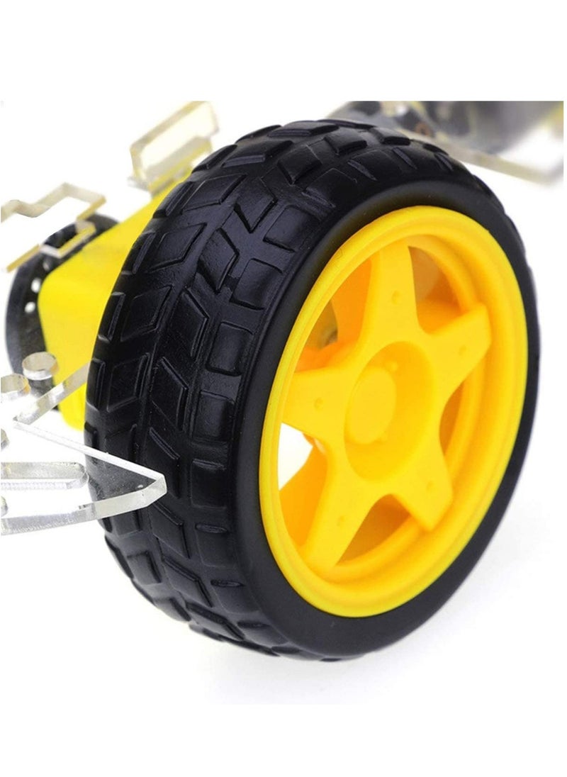 SYOSI - DIY Robot Smart Car Chassis Kit with Speed Encoder, 4 Wheels, and Battery Box (4 Wheels) - Image 1