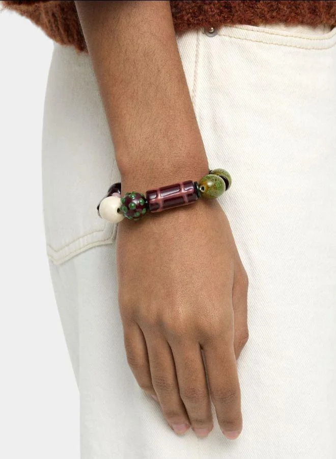 بارفوا سوار مطاطي بالمينا والسيراميك