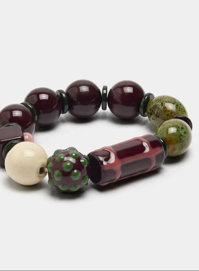 PARFOIS Multicolour Elastic bracelet with enamel and ceramic for Women | Best Price UAE