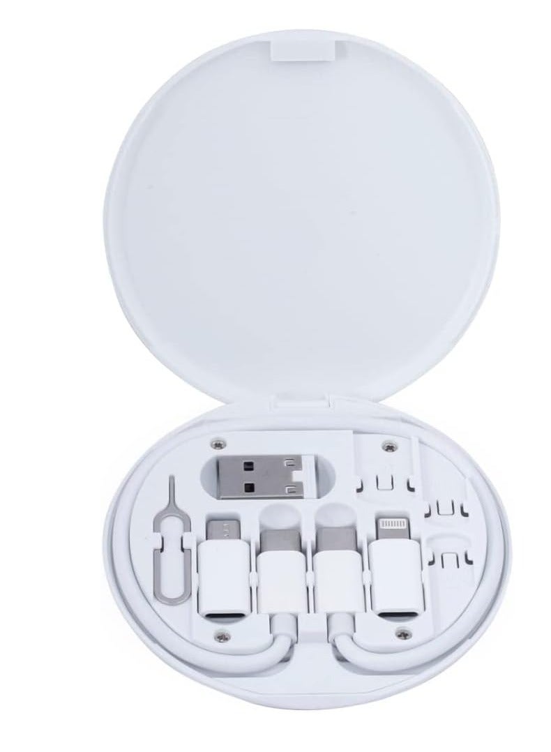 Multi Charging Cable Adapter Set, USB Type C to Micro USB/Lightning/USB Type A Cable Adapter Can Be Used as a Phone Holder - Image 1