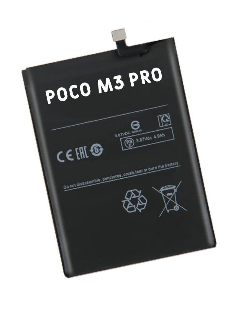 HYX - Replacement High Quality Original Battery For Xiaomi Poco M3 Pro Black - Image 1