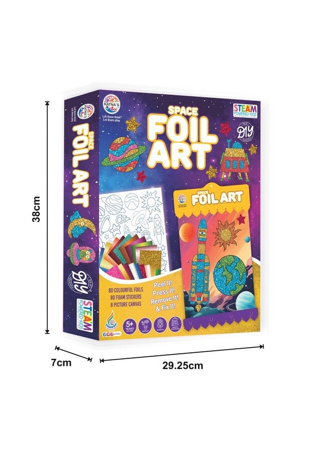 RATNA'S Space Foil Art DIY Activity Kit STEAM Powered Foil Fun Art & Craft Kits for Boys & Girls 5+ Years - Image 4