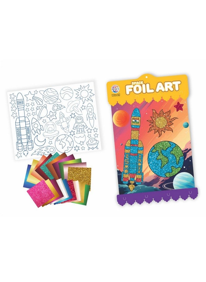 RATNA'S Space Foil Art DIY Activity Kit STEAM Powered Foil Fun Art & Craft Kits for Boys & Girls 5+ Years - Image 3