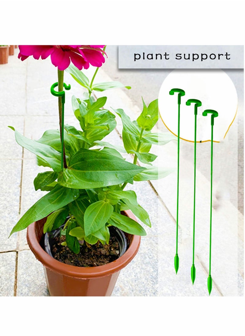 Generic Plant Stakes for Indoor Plants 10Pcs 15 Inch Support Stakes, Garden Single Stem Flower Amaryllis Cage Rings with 10 pcs Clips Tomato Orchid Lily Peony Rose  - Image 5