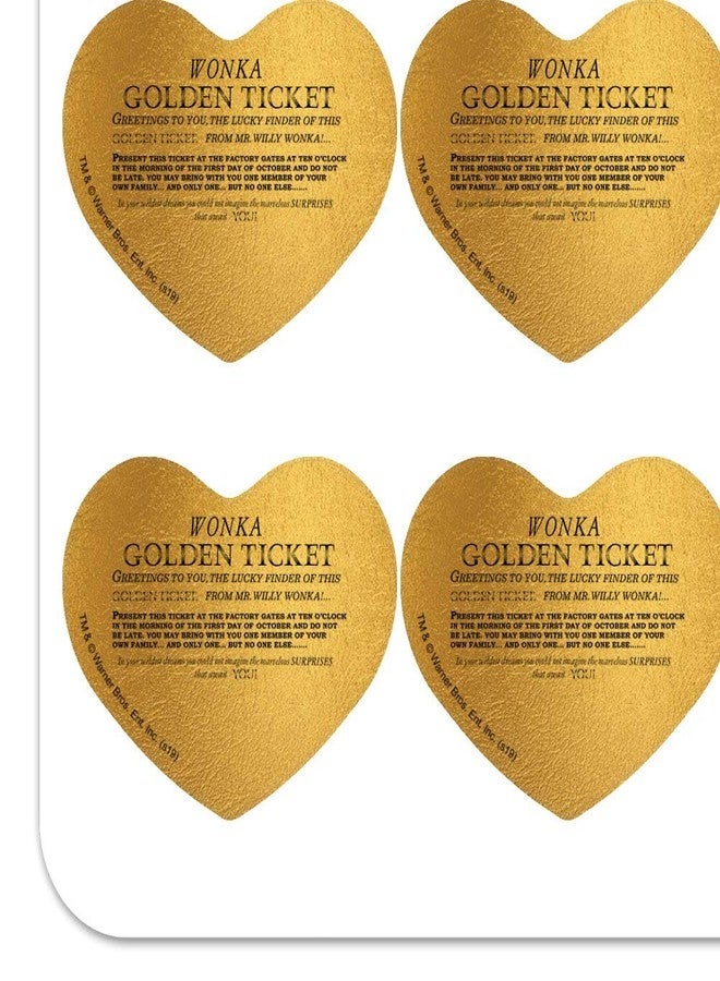GRAPHICS & MORE Willy Wonka and The Chocolate Factory Golden Ticket Heart Shaped Planner Calendar Scrapbook Craft Stickers - Image 2