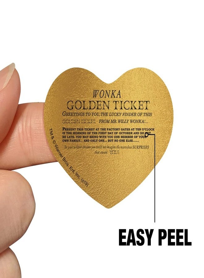 GRAPHICS & MORE Willy Wonka and The Chocolate Factory Golden Ticket Heart Shaped Planner Calendar Scrapbook Craft Stickers - Image 4