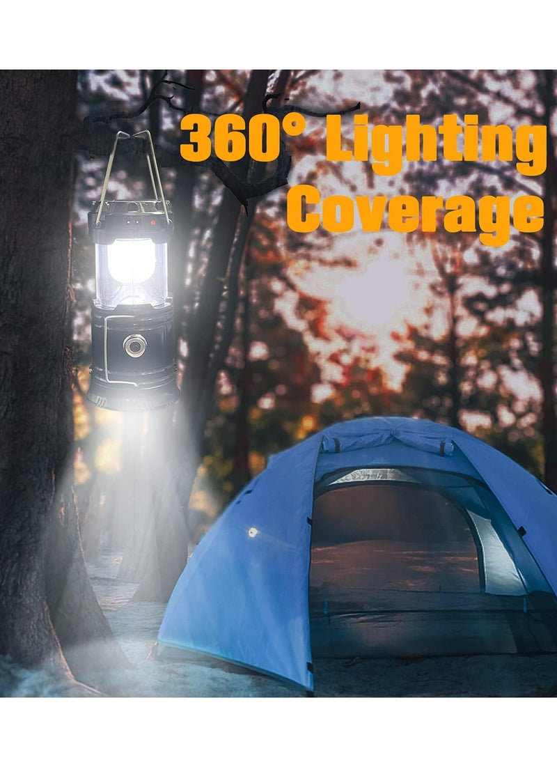 GRKC LED Camping Lantern Solar Rechargeable Collapsible Light for Outdoor, Hiking, Emergency, Storms, and Night Fishing (1 Pack) - Image 4