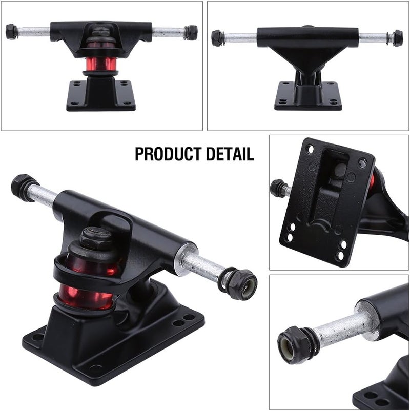 Skateboard Truck,2pcs Skateboard Trucks Combo 3.25inch Wheels ABEC Longboard Skatebaord Accessory - Image 4