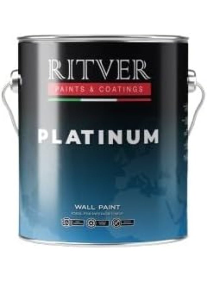 RITVER دهان حائط مائي ممتاز من ريتفر 3.6 لتر، ماغنولي، عديم الرائحة، مقاوم للتنقيط والرش، داخلي، عالي التعتيم، RP-102، تشطيب غير لامع - Image 3