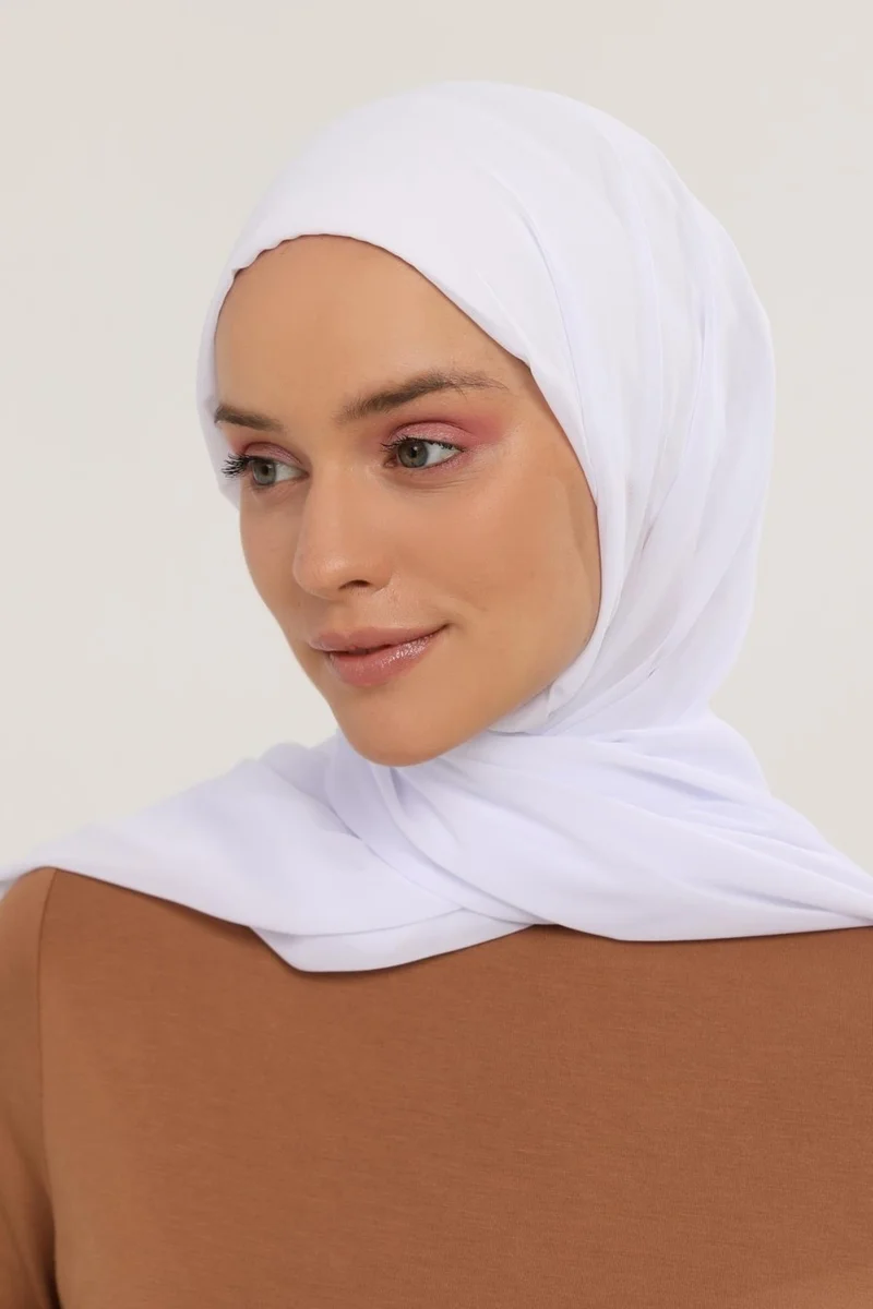 Altobeh Ready Practical Luxury Snap-on Elastic Bonnet Chiffon Shawl