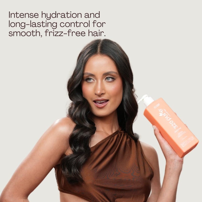 Rev320 320Pure Smoothie Leave In Conditioner 16 oz Pump Bottle, Sulfate Free, Color Safe & Lightweight Formula, Deep Repair Moisturizing Detangler for Frizzy, Curly, Thick, Wavy, Dry & Damaged Hair - Image 2