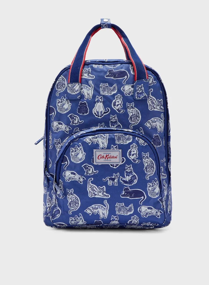 Cath Kidston Squiggle Cats Multi Pocket Backpack