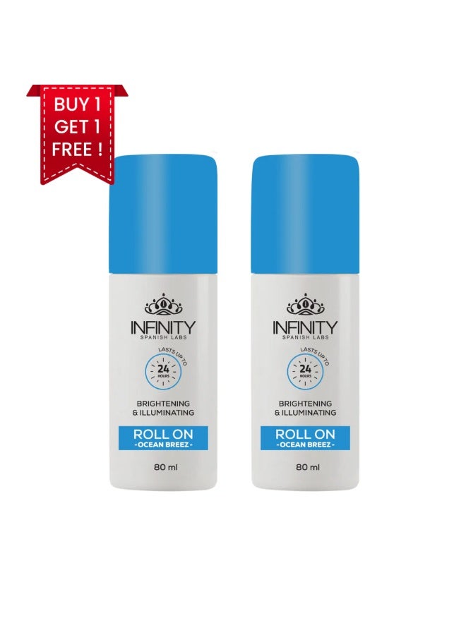 إينفينيتي مزيل رائحة العرق المنعش والمنير من إنفينيتي - برائحة عبير المحيط - 80 مل (عبوتين في عبوة واحدة) - Image 2