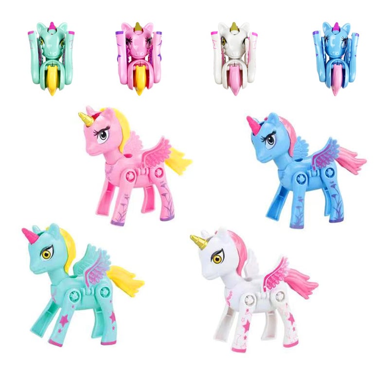 Anditoy 8 Pack Jumbo Unicorn & Dinosaur Deformation Eggs Prefilled Plastic Easter Eggs with Toys Inside for Kids Boys Girls Toddlers Easter Basket Stuffers Gifts Fillers Party Favors - Image 3