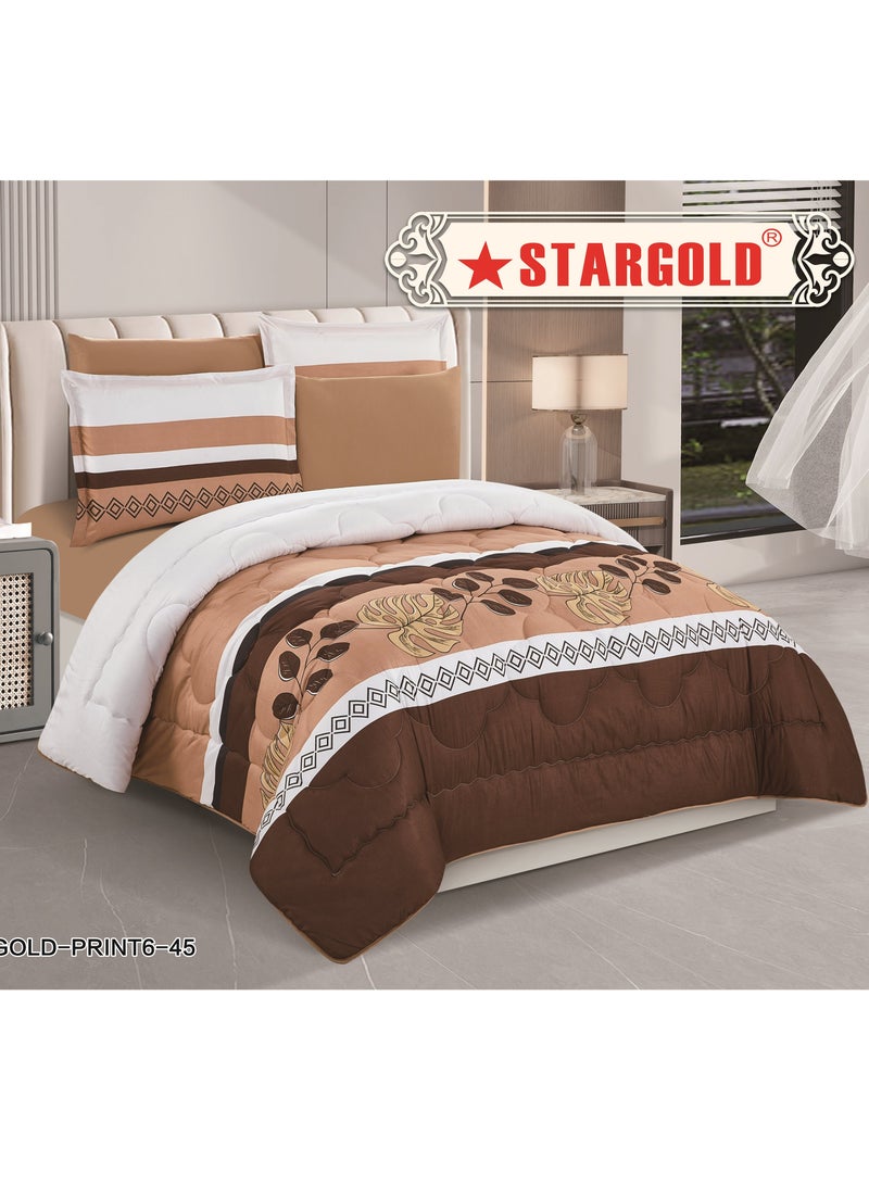 Stargold Super Soft Printed Comforter, 6pcs Set, Microfiber High-Quality Fabric, Stylish and Premium Design, Durable, Ideal For Home Bedroom 240X220CM  - Image 2