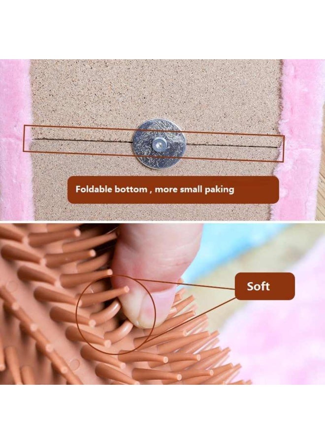 Queens Sisal Post with Plush Base, Hanging Ball Toy for Indoor Cats - 56 cm Sisal Scratch Tower with Interactive Hanging Ball Toys - Sturdy Cat Tree with Plush Base - Natural Rope Post for Scratching - Image 3