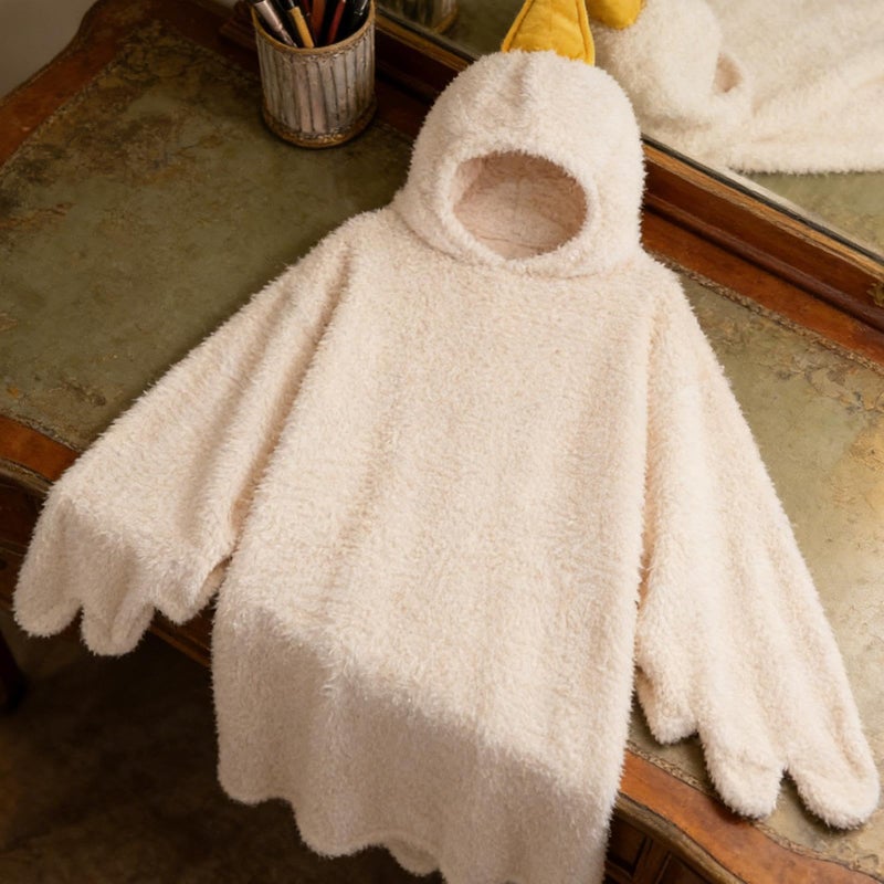 X Large Goose Blanket Hoodie Thick Coral Fleece Sleeping Bag With Sleeves and Feet - Image 4