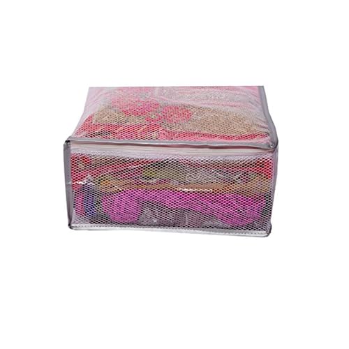 Kuber Industries 40 x 31 x 17 CM PVC Clothes Organizer For Wardrobe (Pack of 4) - Transparent Storage Organizer For Saree | Shirts | Lehenga - Dress Organizer For Wardrobe With Net - Image 2