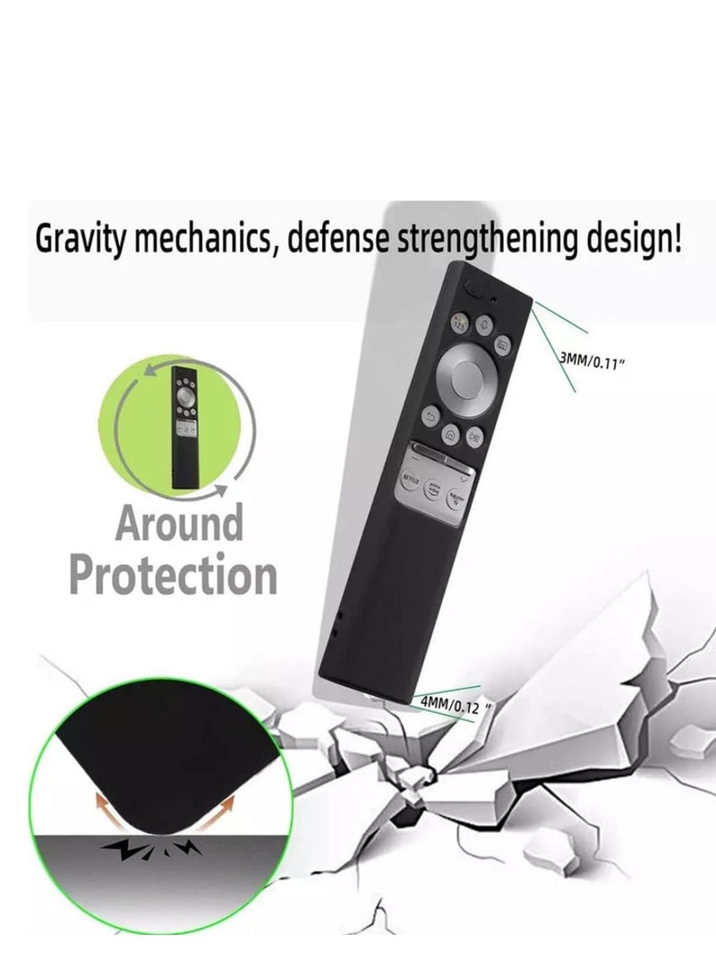 سيوسي جراب واقٍ لغطاء التحكم عن بعد من سامسونج ، سلسلة BN59 للتحكم عن بعد في التلفاز الذكي ، سيليكون مضاد للانزلاق ومقاوم للصدمات من أجل جراب Samsung خفيف الوزن صديق للأطفال (أسود) - Image 4