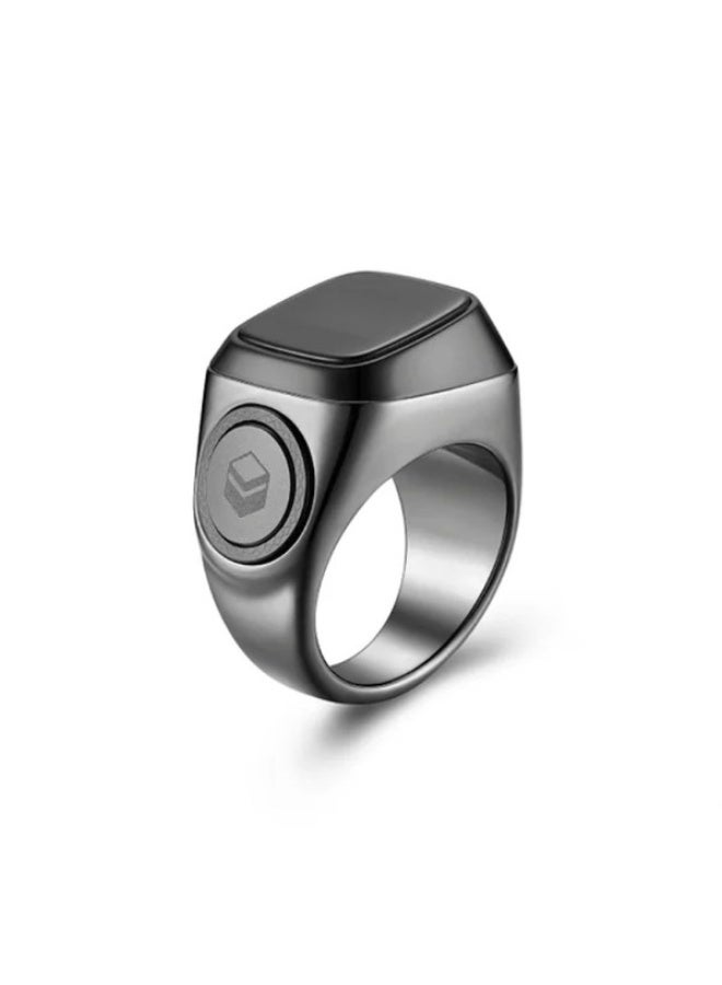 iQIBLA ZIKR METAL RING - Model M01 - 22mm - Sapce Gray - Image 1