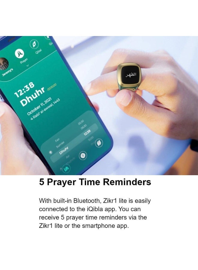 iQIBLA ZIKR METAL RING - Model M01 - 22mm - Sapce Gray - Image 4