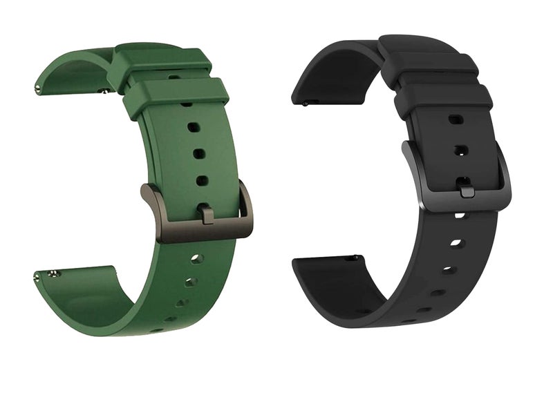 IIK COLLECTION 22mm Silicone Strap for Smart Watches|combo pack of strap Compatible with Noise, Fireboltt, Boat Xtend, Pebble, Boat, Boat Flash, Noise Color fit,Ultra Smart Watch & All Watches - Image 4