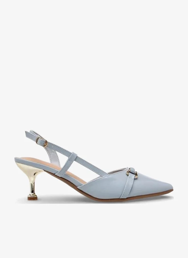 Flora Bella By Shoexpress BLUE Flora Bella Women Cone Heel Pointed Toe Shoes for Women | Best Price UAE