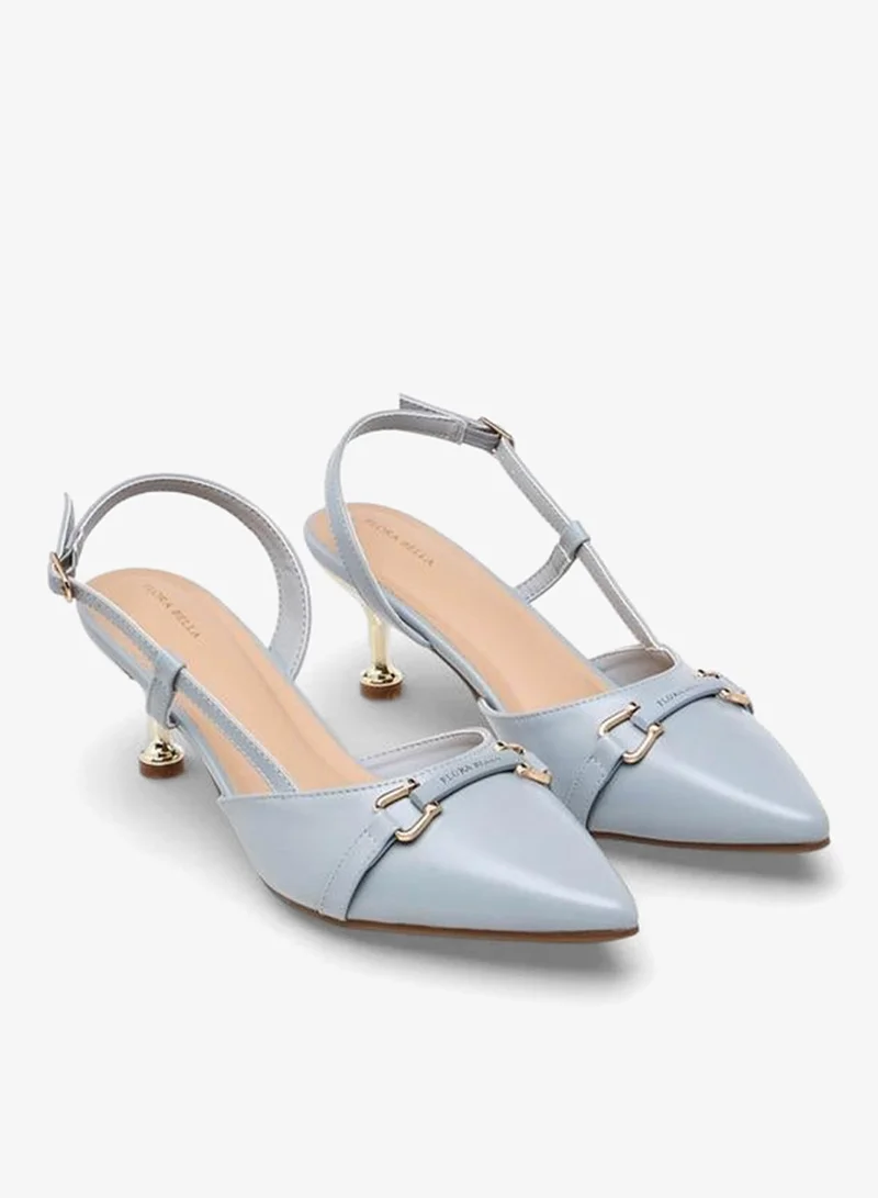 Flora Bella By Shoexpress BLUE Flora Bella Women Cone Heel Pointed Toe Shoes for Women | Best Price UAE