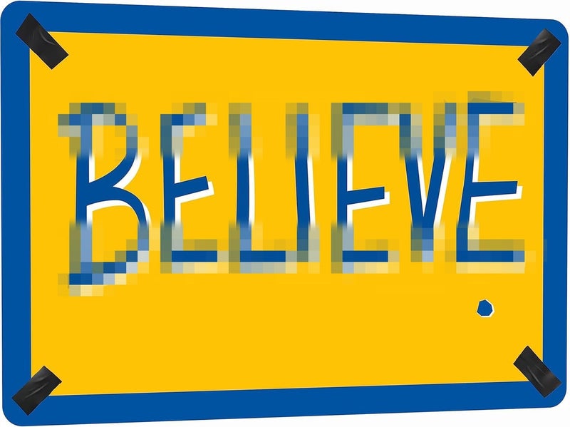 flinelife Believe Sign, Large Size 16x12, Believe Metal Motivational Wall Art Decor - Perfect for Fans - Image 1