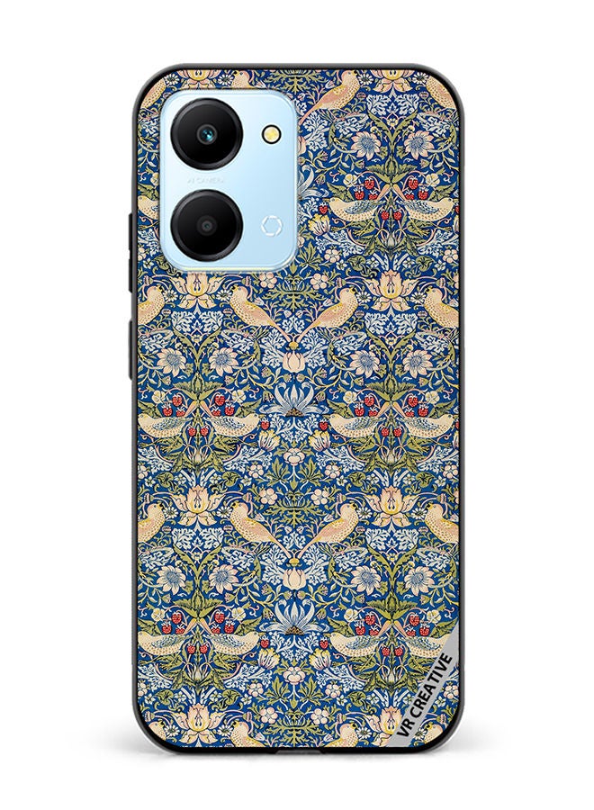 VR CREATIVE Protective Case Cover For Honor Play7T Splash Flower Design Multicolour - Image 1