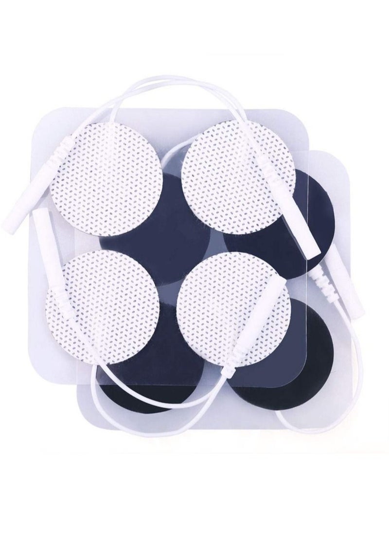 SYOSI 20PCS Round Electrodes Pads 1.25" Reusable Carbon Electrotherapy Pads for EMS Muscle Stimulator with 2.0 mm Pigtail Connectors Reusable Skin Patch for Muscle  - Image 1