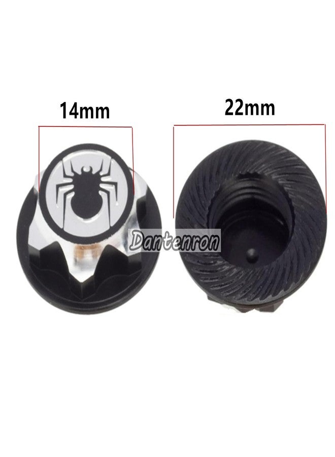 Dantenron 4PCS RC 17MM Hex Wheel Nut Dustproof Anti-Skid Mount Cap CNC Aluminum Compatible with 1/8 Buggy Off Road Monster Truck Car Traxxas X-Maxx Summit E-Revo HPI HSP Losi Kyosho Tamiya (Black) - Image 2