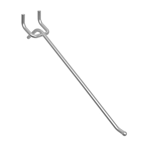 unp POETISKE Pegboard Hooks 0.204'' Diameter 8 inch Silver Metal Ball Ending Garden Tool Organizer Fits 1/4’’ Pegboard Garage Wall Hooks 50PCS - Image 1