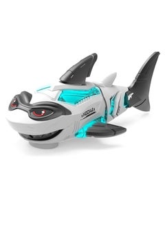 M MIAOYAN Electric shark toy with light, simulated shark interactive music toy, can automatically avoid obstacles, children's bathroom toys, swimming pool, the best birthday gift for children  - Image 1