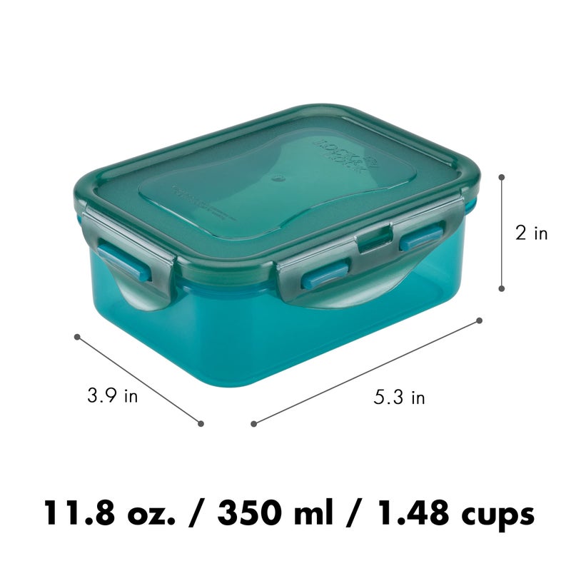 LocknLock Lock & Lock ECO Food Storage Containers/Bin Set/BPA-Free/Dishwasher Safe, Rectangular, 4 Piece - Rectangle, Assorted Colors - Image 2
