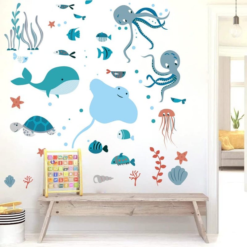 BPA Ocean Fish Wall Decals for Kids Room - Image 2